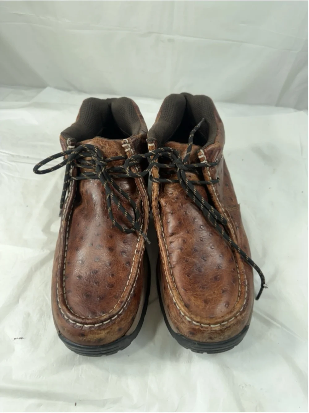 ROPER MEN'S size 9.5 OSTRICH PRINT CHUKKA CASUAL BOOTS